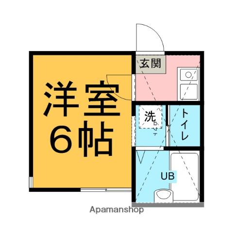 フローラ共和(1K/1階)の間取り写真