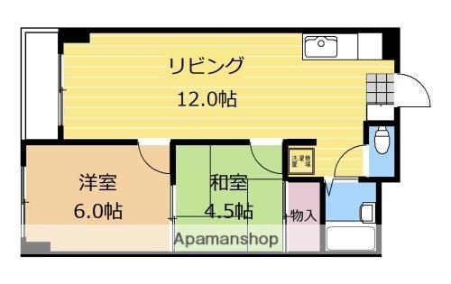 グリーンハイムたかはしⅠ(2LDK/2階)の間取り写真
