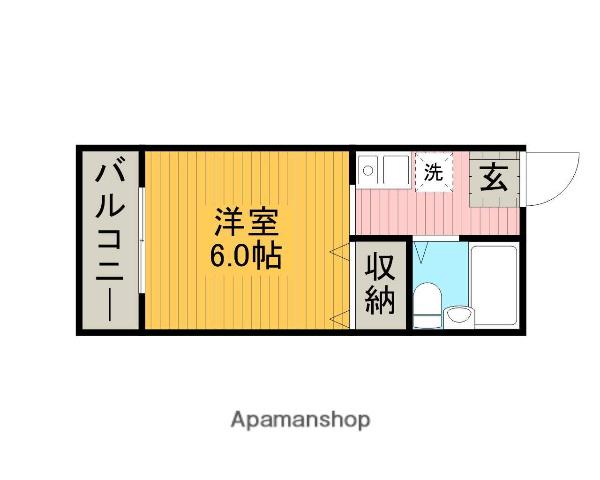 ファーストシティ橋本(ワンルーム/2階)の間取り写真