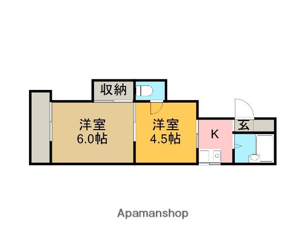 相模パークマンション(2K/3階)の間取り写真