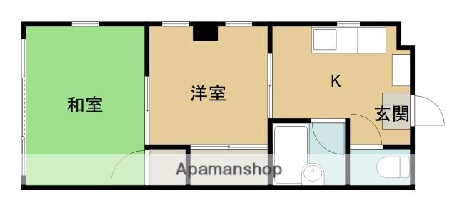 日成ビル5(2K/3階)の間取り写真