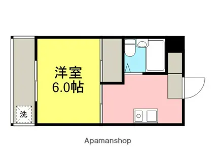 エディフィシオ橋本(1K/1階)の間取り写真