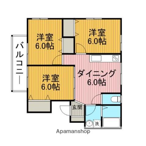 サンルアナ(3DK/2階)の間取り写真