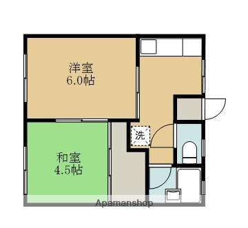 ドリームハイツ(2K/2階)の間取り写真