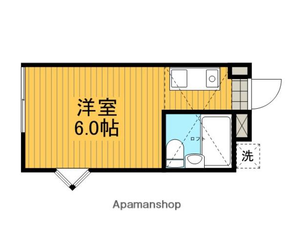 ハイツ東橋本(ワンルーム/2階)の間取り写真