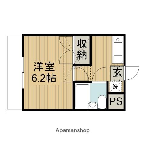 イーストフォート22(1K/2階)の間取り写真