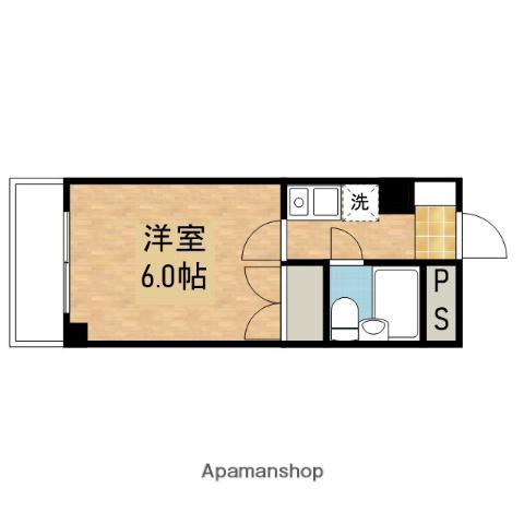 フレクション相模原(ワンルーム/1階)の間取り写真