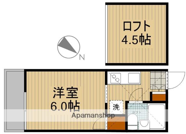 一福ハイム(1K/2階)の間取り写真