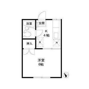 エステートピア内田(1K/2階)の間取り写真