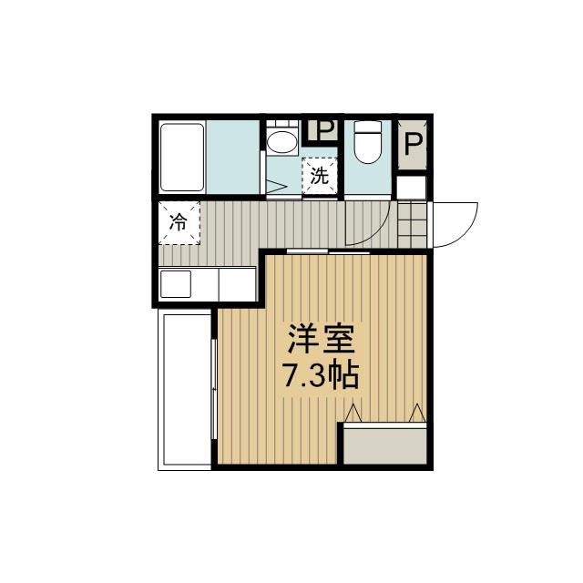 サンフェリーチェ(1K/2階)の間取り写真