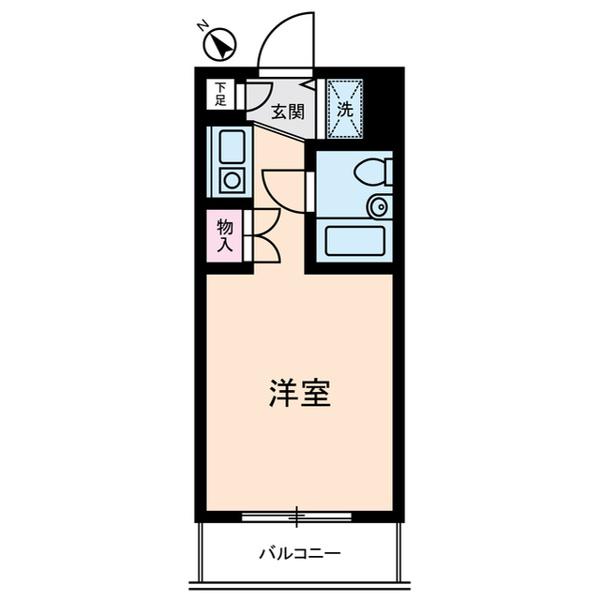 ダイホープラザ橋本Ⅲ(ワンルーム/2階)の間取り写真