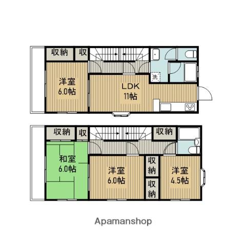 ポップ・M2(4LDK/2階)の間取り写真