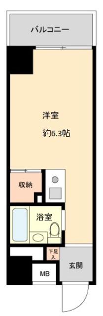 サイトピア(ワンルーム/5階)の間取り写真