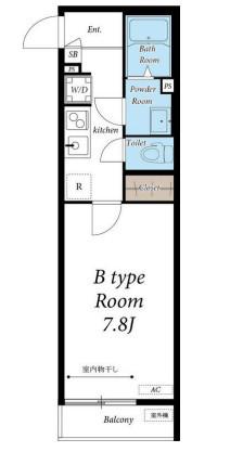 リブリ・すすきの(1K/1階)の間取り写真