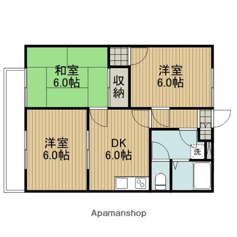 第3ハイツおがわ(3DK/2階)の間取り写真
