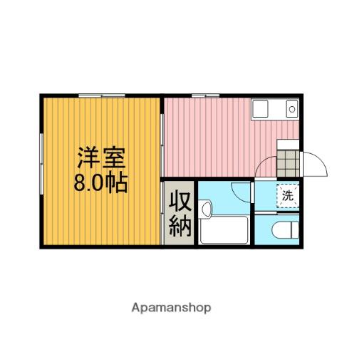 エスペランス(1DK/2階)の間取り写真