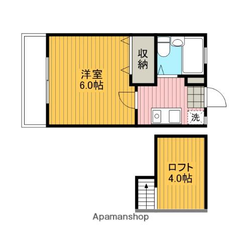 ハイツセイワⅡ(1K/2階)の間取り写真