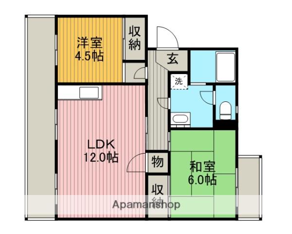 大幸マンションB(3DK/2階)の間取り写真