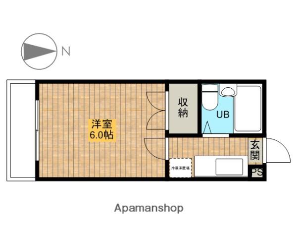 アメニティ南陽台(1K/1階)の間取り写真