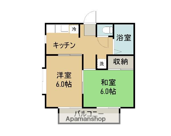 KGKハイツ(2K/2階)の間取り写真