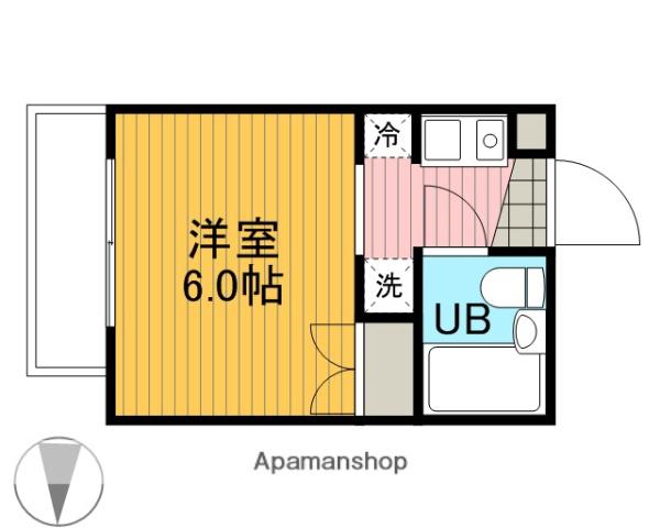 GREEN BOX HIRAI(ワンルーム/2階)の間取り写真