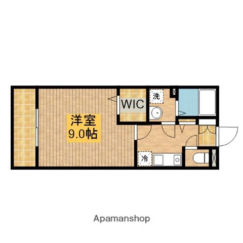 アドヲブール(1K/1階)の間取り写真