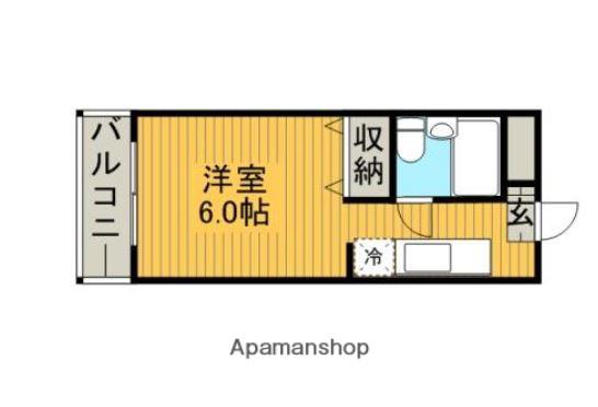 青山コーポラス(ワンルーム/3階)の間取り写真