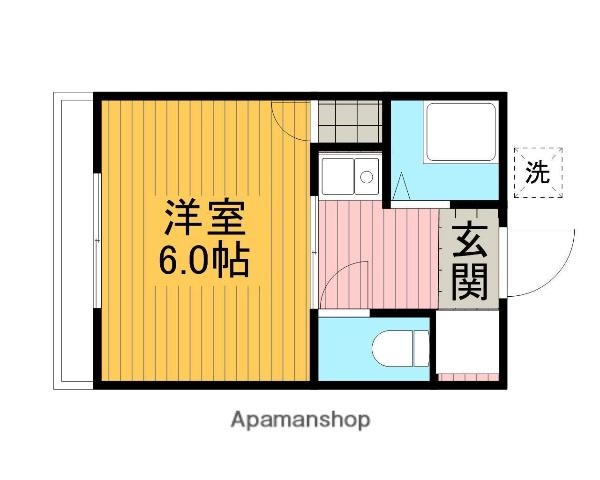 ハイツ加藤(1K/2階)の間取り写真