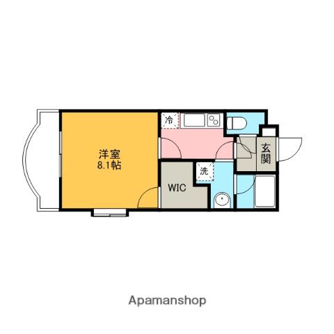 ヴィオレット(1K/3階)の間取り写真