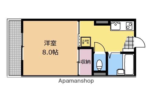 フォレスト(1K/1階)の間取り写真