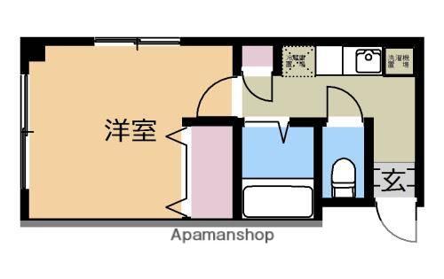 ステップワン(1K/2階)の間取り写真