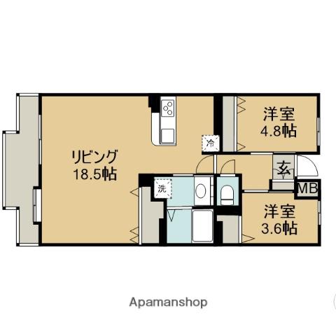 ライオンズマンション橋本第5(ワンルーム/5階)の間取り写真