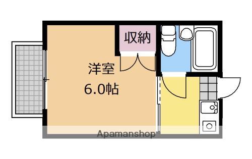 カーサ橋本(1K/1階)の間取り写真