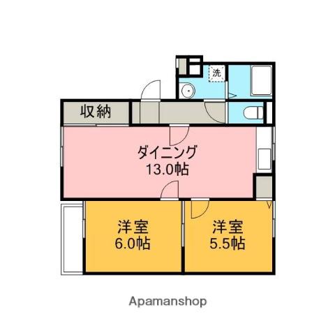 コンフォール千代田A(2LDK/3階)の間取り写真