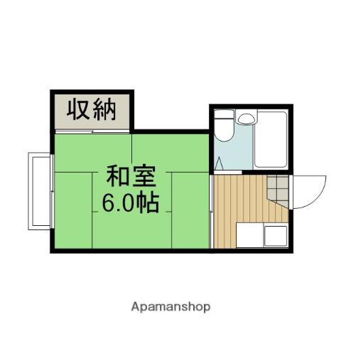 アルス東林間(1K/2階)の間取り写真