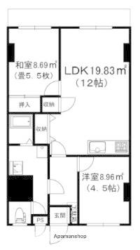 パドーレエスペランサ(2LDK/1階)の間取り写真