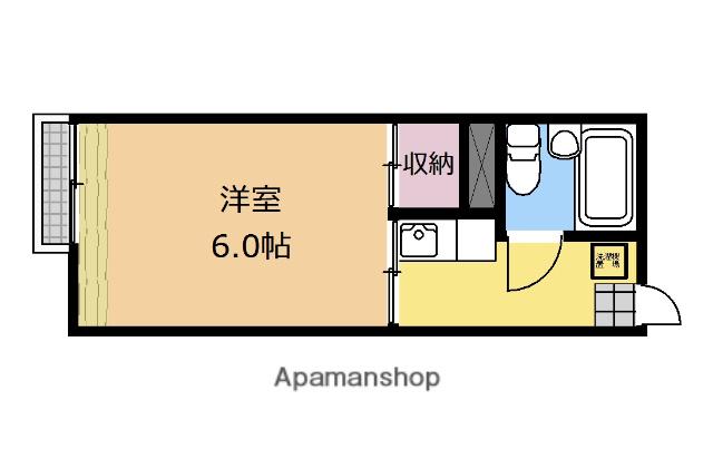 カーサ宮崎(1K/2階)の間取り写真