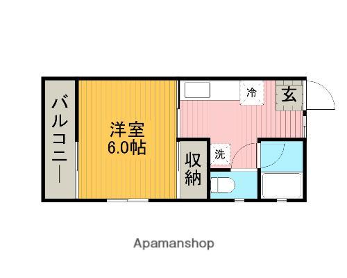 サンハイツ宮川(1K/2階)の間取り写真