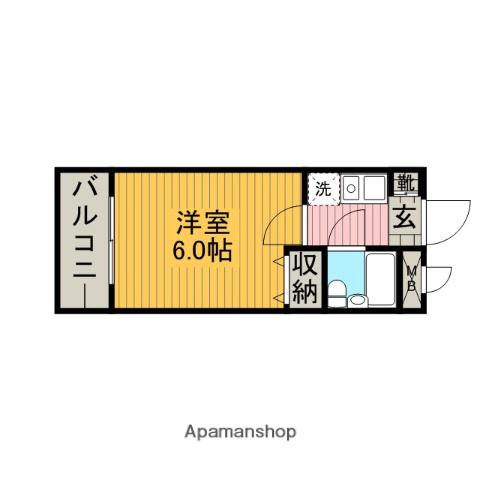 日神パレステージ橋本(1K/2階)の間取り写真