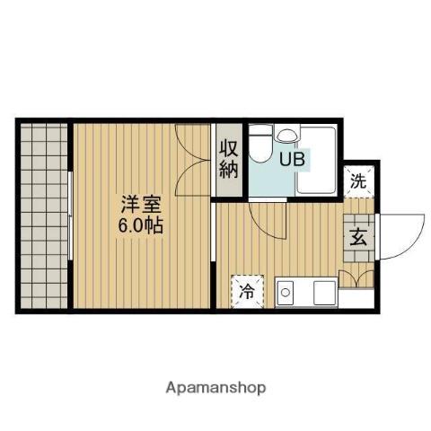 ステップイン88(ワンルーム/3階)の間取り写真