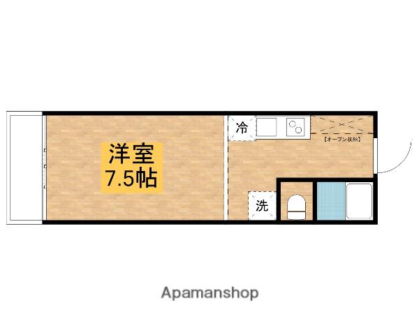 エントピア橋本(1K/1階)の間取り写真