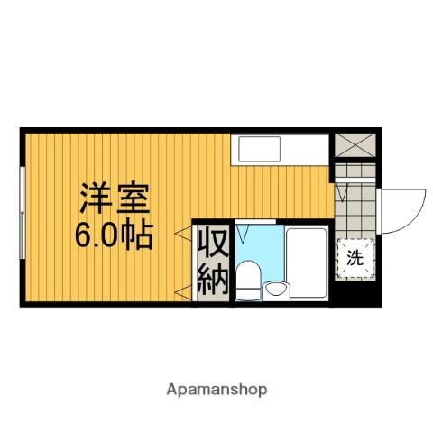 プラシーボ北島(ワンルーム/2階)の間取り写真