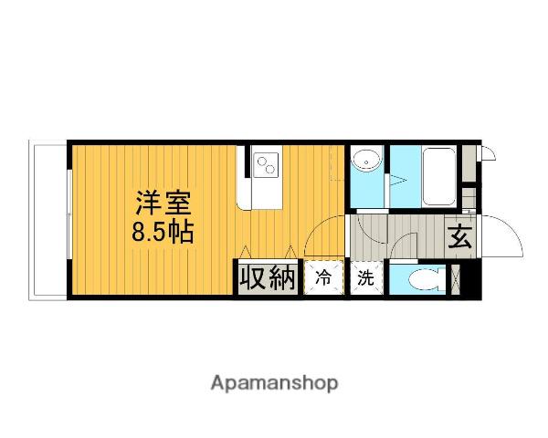 プレステージ橋本(ワンルーム/2階)の間取り写真