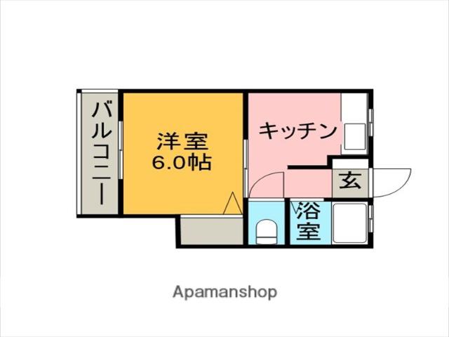 メイプルハウス(1K/2階)の間取り写真