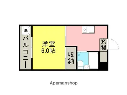 エディフィシオ橋本(1K/2階)の間取り写真