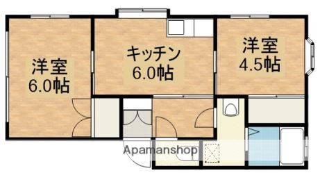 グリーンハイツ橋本(2DK/2階)の間取り写真