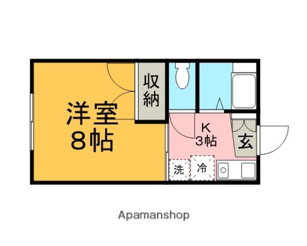 オーベルジュ・アン(1K/1階)の間取り写真