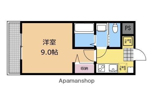 メゾンドシャルマン(1K/1階)の間取り写真