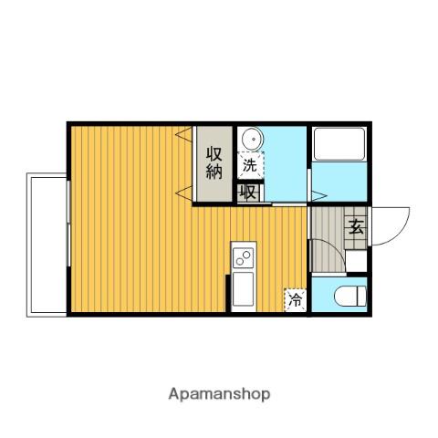 宮森松濤第(ワンルーム/2階)の間取り写真