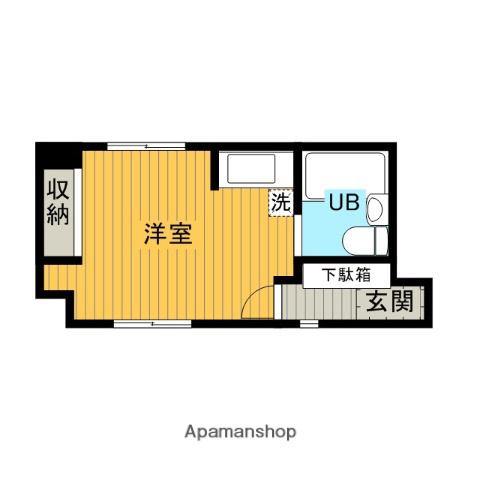 第一ユーハンビル(ワンルーム/2階)の間取り写真